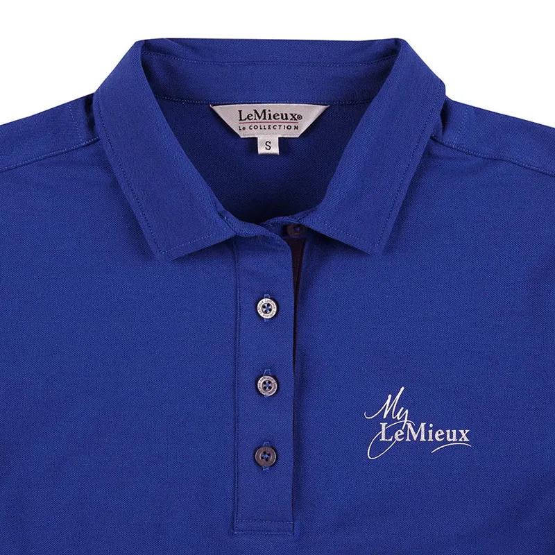 LeMieux Polo Shirt Ladies in Benetton Blue-4